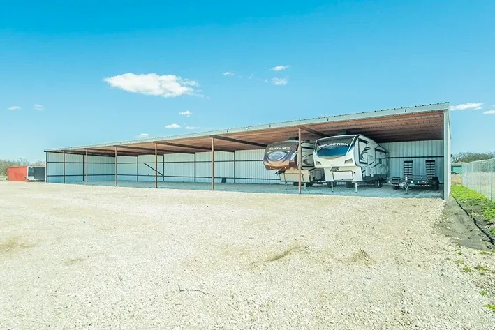 Covered RV storage at Overflow Garage