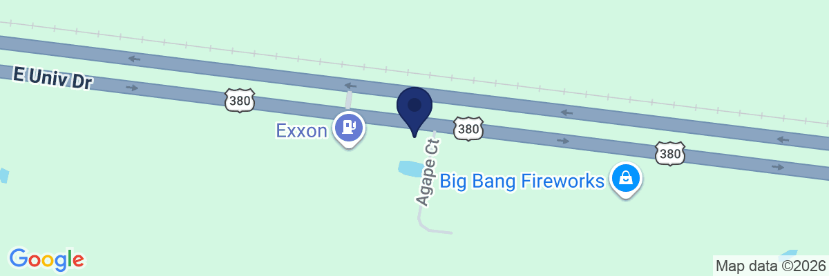 Map showing facility locations