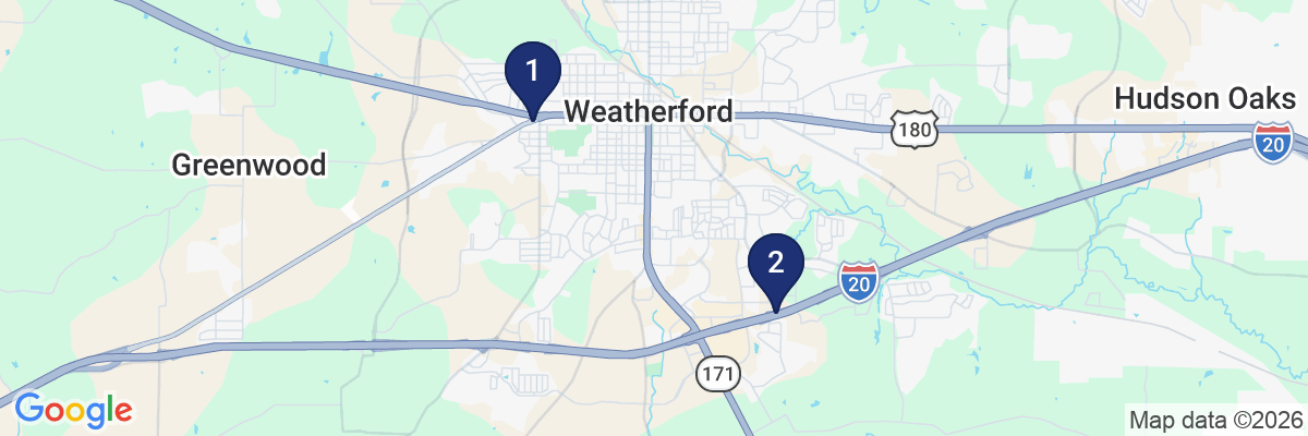 Map showing facility locations