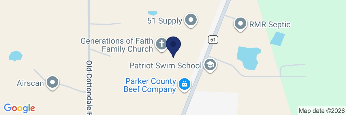 Map showing facility locations