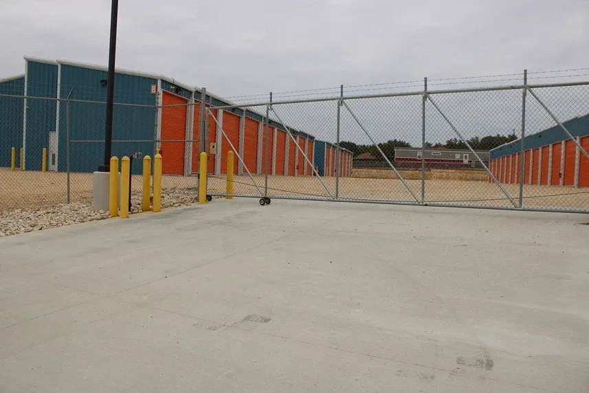 Security gate at Overflow Garage