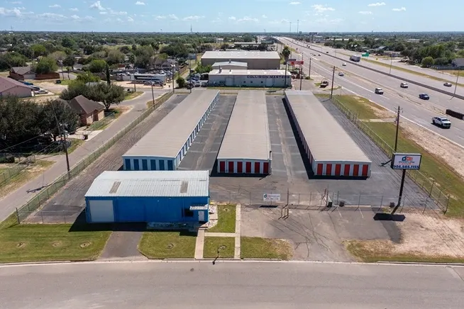Aerial view of Overflow Garage