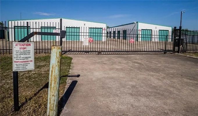 Security gate and keypad at Overflow Garage