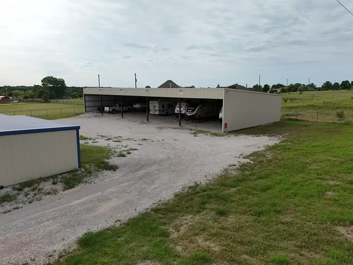Covered RV storage at Overflow Garage