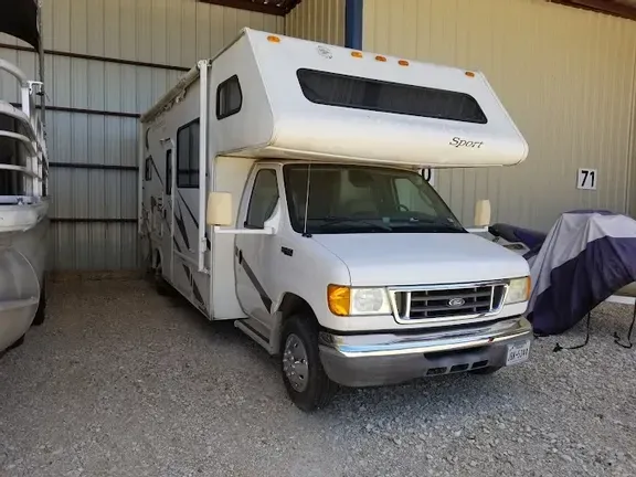 Covered RV storage at Overflow Garage